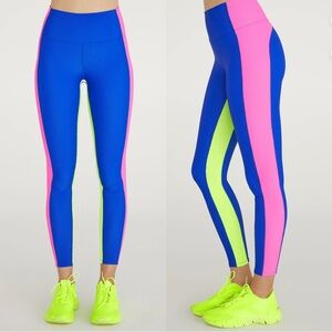 NWT Beach Riot Color Block Neon Ribbed Leggings